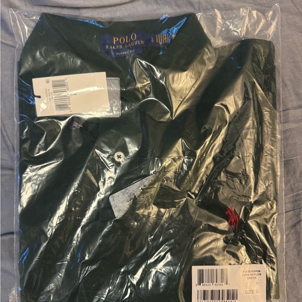 Ralph Lauren Polo Shirt in Dark Green with Red Logo